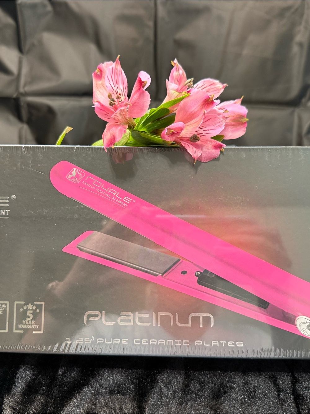 Royale Platinum 1.25” Pink Ceramic Hair Straightener